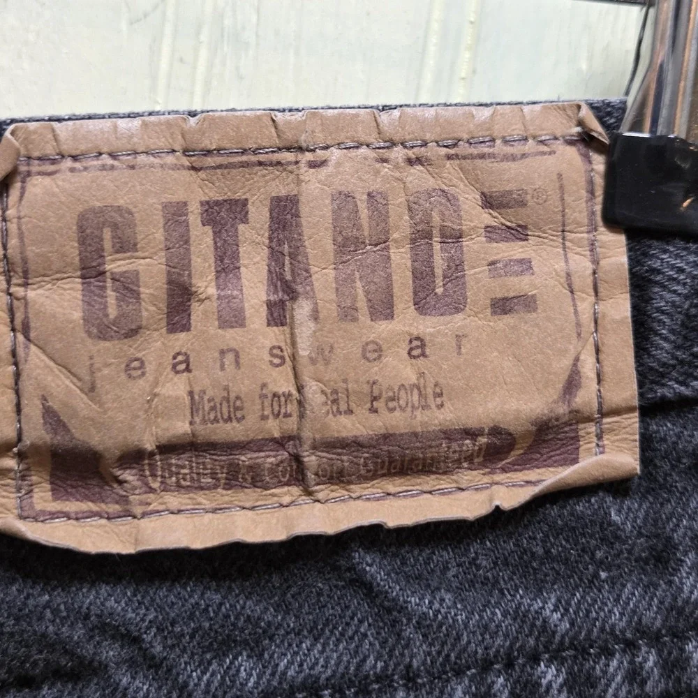 Gitano Jeans Womens‎ 10 Gray Charcoal Wash Tapered 100% Cotton Denim Pants